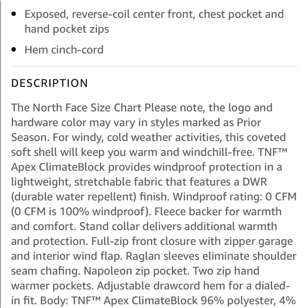 The North Face Apex Jacket
